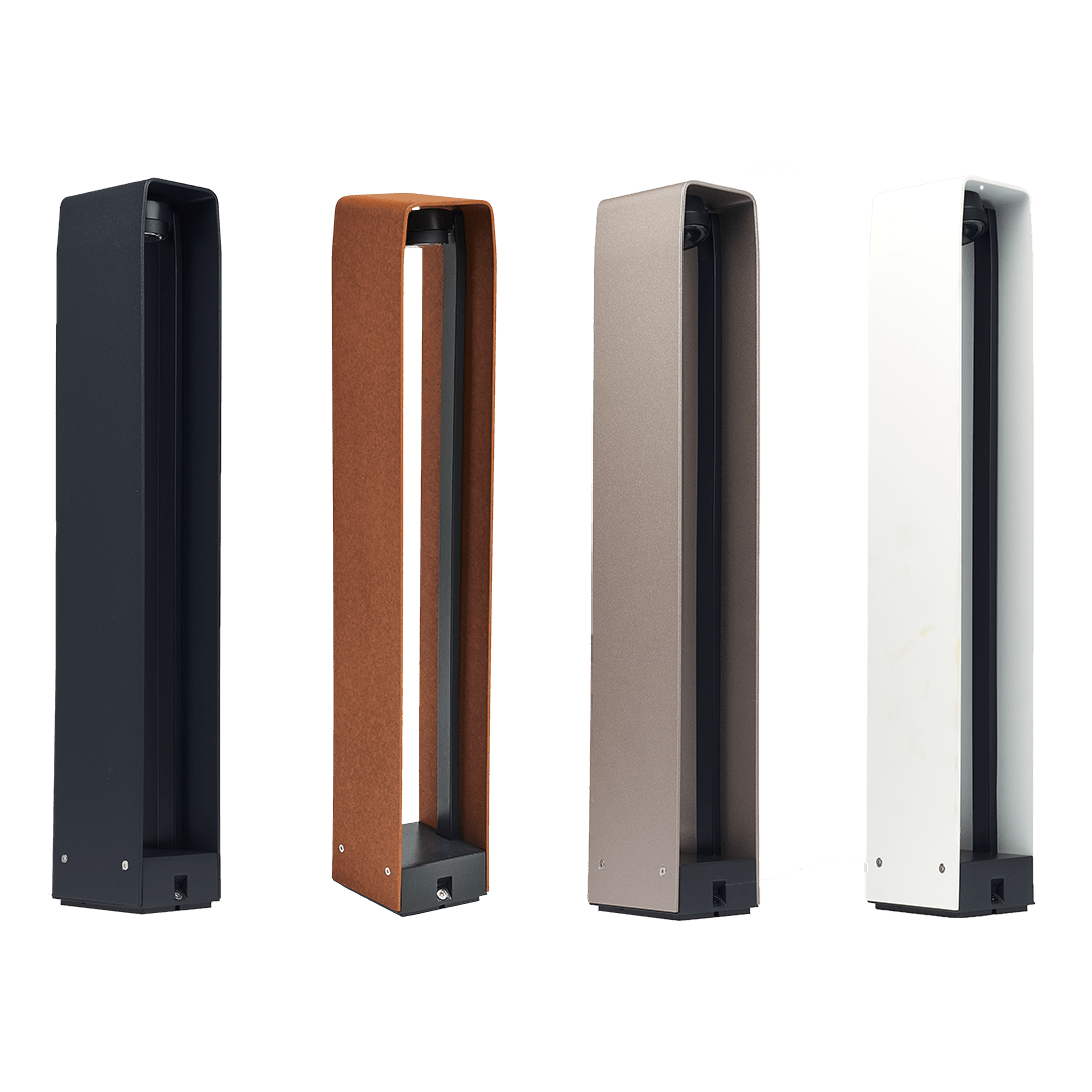 This image displays four different speaker enclosure designs, each with a unique aesthetic and material composition. The leftmost enclosure has a sleek, minimalist black finish, likely made of a durable plastic or metal material. The second enclosure features a warm, natural wood grain appearance, providing a more organic and traditional look. The third enclosure has a muted, neutral tone, potentially made of a concrete or composite material, giving it a modern, architectural style. Finally, the rightmost enclosure is finished in a clean, white color, creating a bright and minimal aesthetic. While the specific technical details of these speaker enclosures are not provided, the visual diversity showcases how designers can utilize different materials, colors, and forms to create distinct speaker products that cater to various personal preferences and interior design styles. The image highlights the importance of thoughtful industrial design in the audio equipment market, where the physical appearance of a speaker can significantly impact its perceived value and integration within a user's living or workspace.