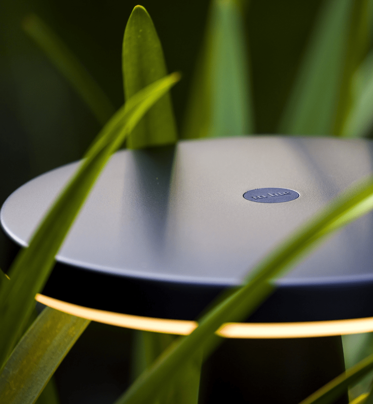 This image showcases a sleek, minimalist design object nestled amidst lush, verdant foliage. The focal point is a round, silver-colored device with a subtle Bose logo, indicating it is likely a Bose audio product.  The device is positioned in a way that highlights its elegant, streamlined form, with the surrounding greenery providing a striking contrast and natural backdrop. The lighting in the scene creates a soft, warm glow, adding to the overall sense of tranquility and harmony between the technological device and the natural environment.  The composition of the image draws the viewer's attention to the interplay between the man-made object and the organic, living elements of the plants. This juxtaposition suggests a thoughtful integration of design and nature, where the technological product is presented as a complement to, rather than an imposition on, the natural setting.  The overall impression is one of a carefully curated and visually striking scene that showcases the design philosophy of the Bose brand, emphasizing the seamless blending of form, function, and environmental context.